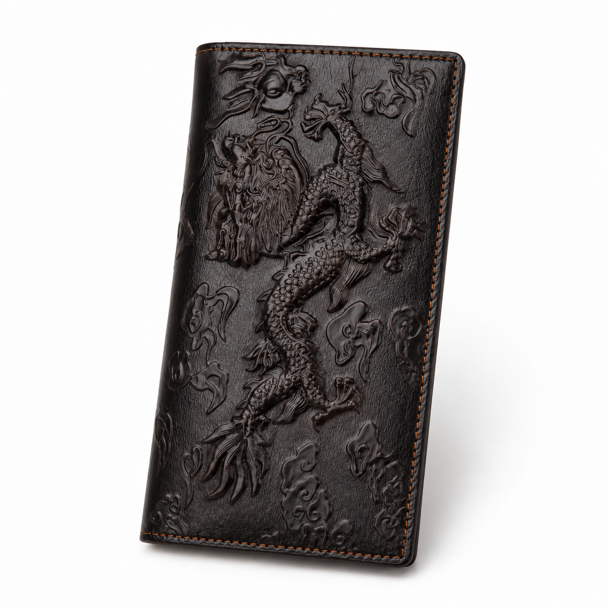 Leather Dragon Snap Wallet
