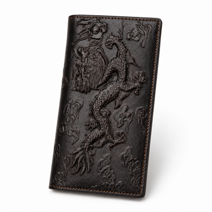 Leather Dragon Snap Wallet