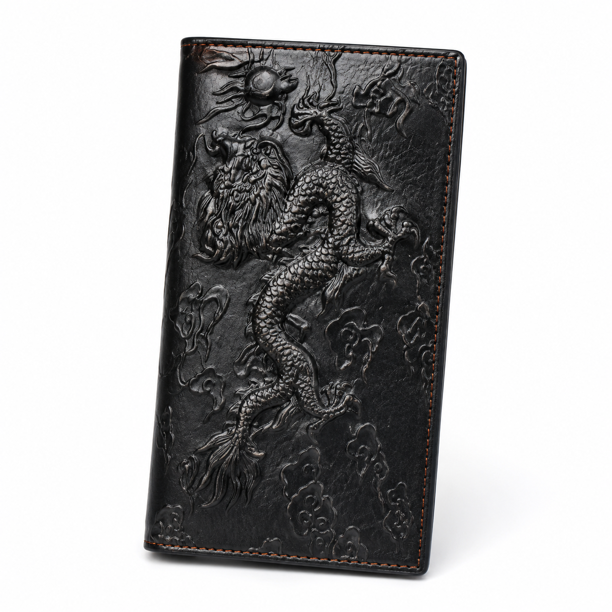Leather Dragon Snap Wallet