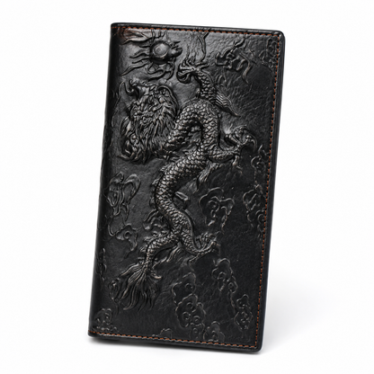 Leather Dragon Snap Wallet