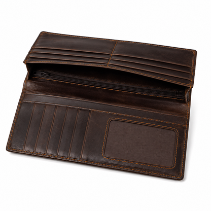 Leather Dragon Snap Wallet